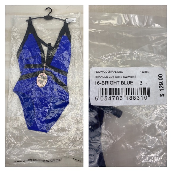 TED BAKER LONDON Triangle Cutout OnePiece Swimsuit - Picture 13 of 13